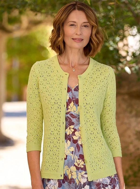 Cardigan aus Baumwolle und Leinen