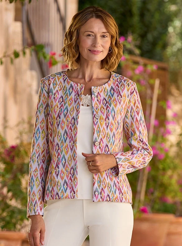 Schicke Jacquard-Jacke