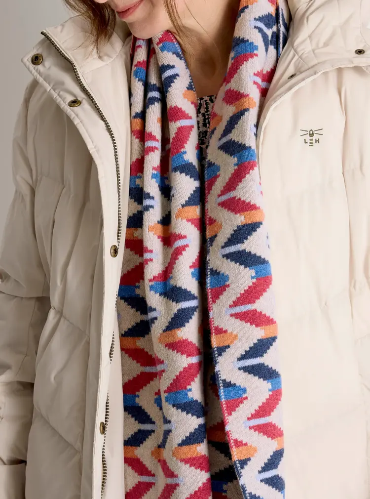 Chevron-Schal aus Lambswool