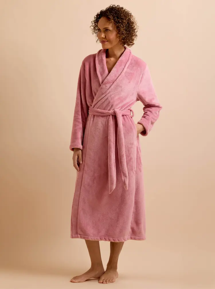 Kuscheliger Wickelmantel aus Fleece