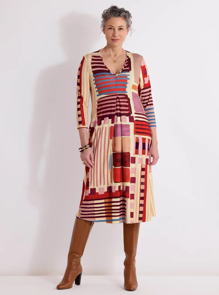 Legeres Jerseykleid in A-Linie