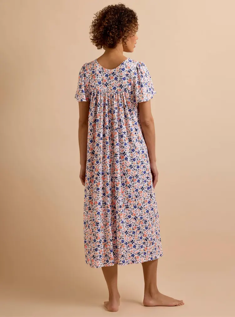 Nachtkleid aus Jersey mit kurzen Ärmeln