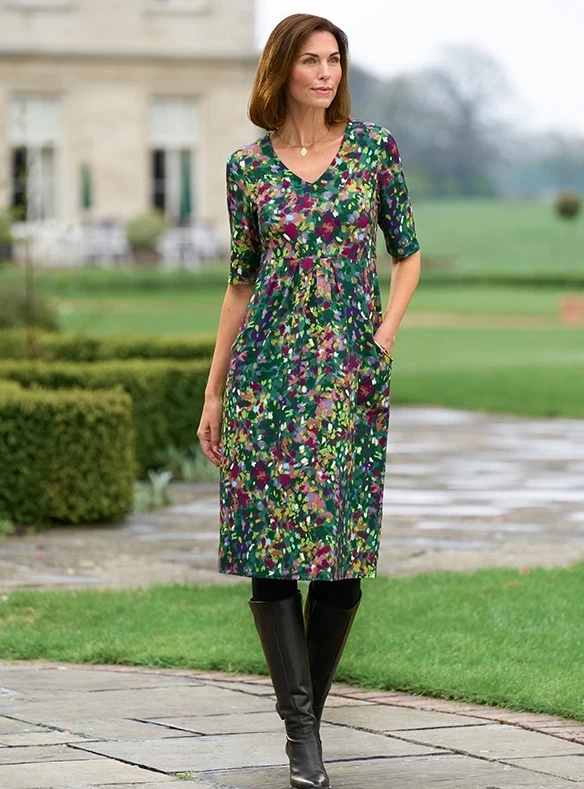Robe en jersey imprimée