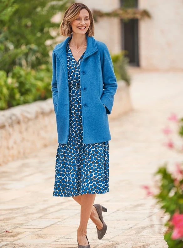 Manteau vif à coupe décontractée