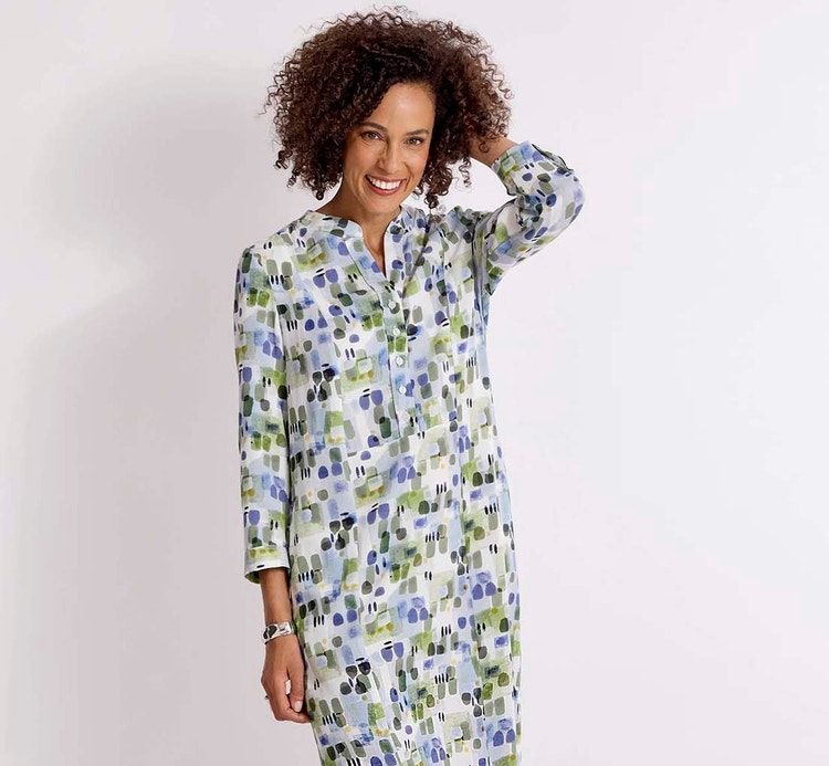 Modèle: 5651 Robe chemise en Tencel extra doux