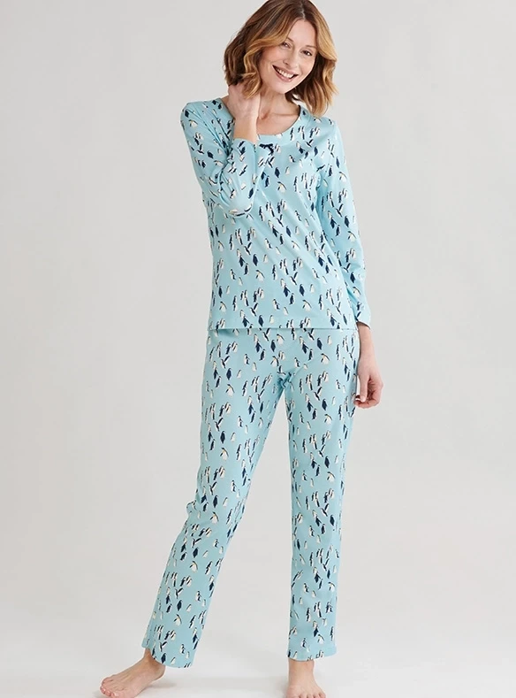 Pyjama tunique en jersey imprimé