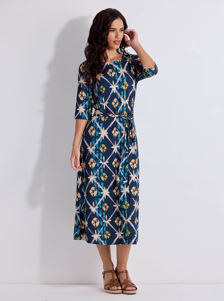 Robe batik ceinturée douce
