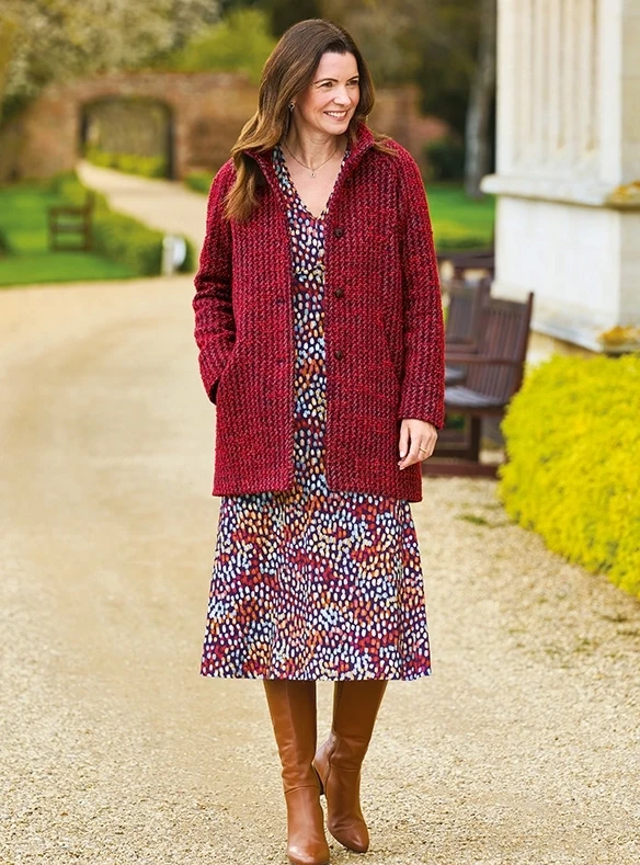 Manteau chenille avec de la laine italienne