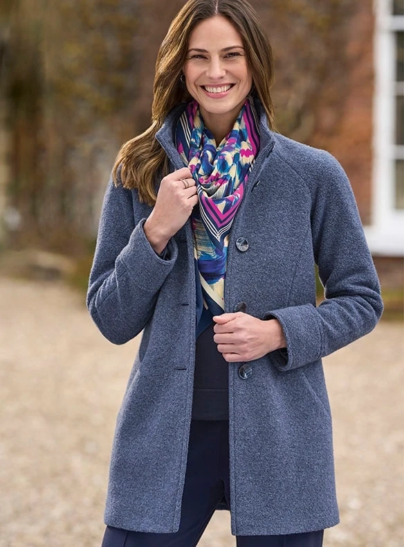 Manteau en laine bouclette