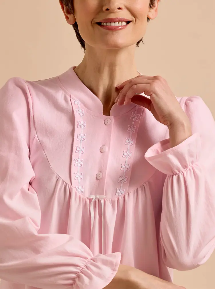 Chemise de nuit classique en twill de coton