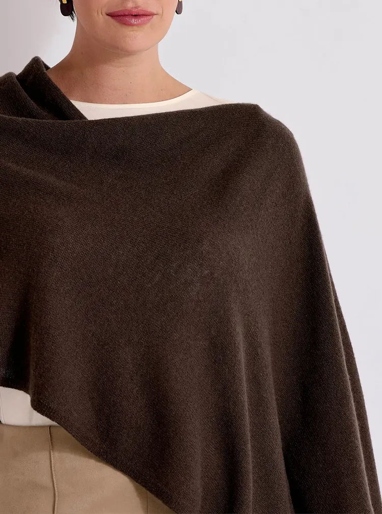 Poncho polyvalent en cachemire
