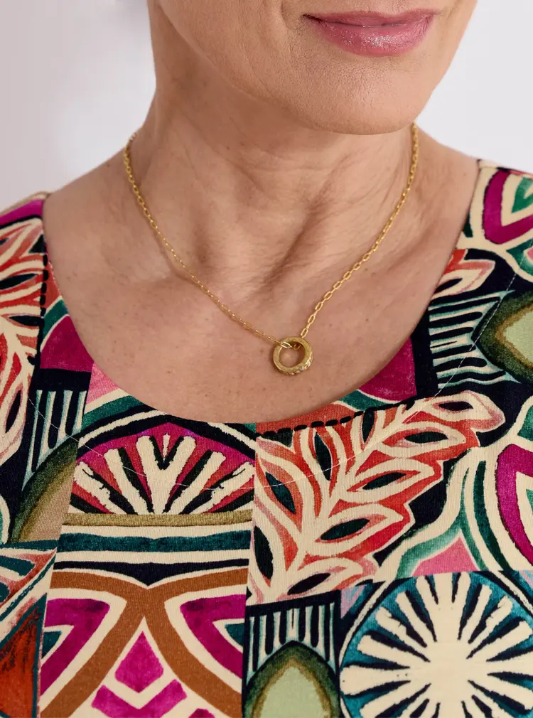 Robe en jersey doux à imprimé Batik