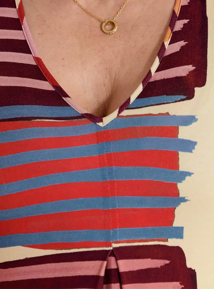 Robe trapèze décontractée en jersey